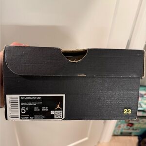 Jordan Air Jordan 1 Mid Black with Gold Accent Shoe Box
